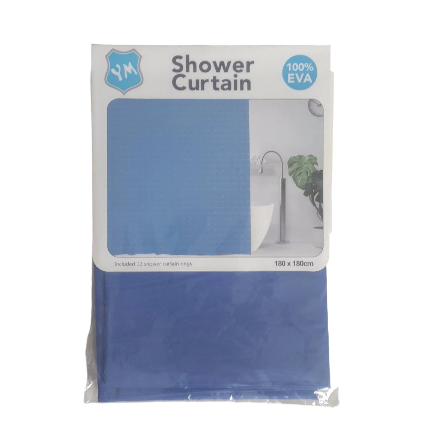 Shower Curtain With Rings- 180 CM