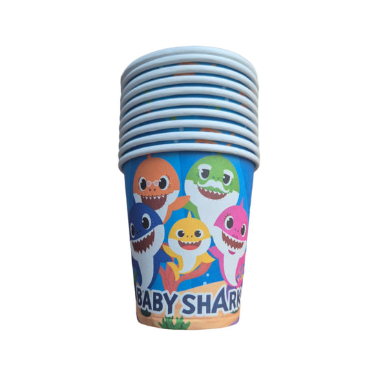 10 Piece Baby Shark Paper Cups