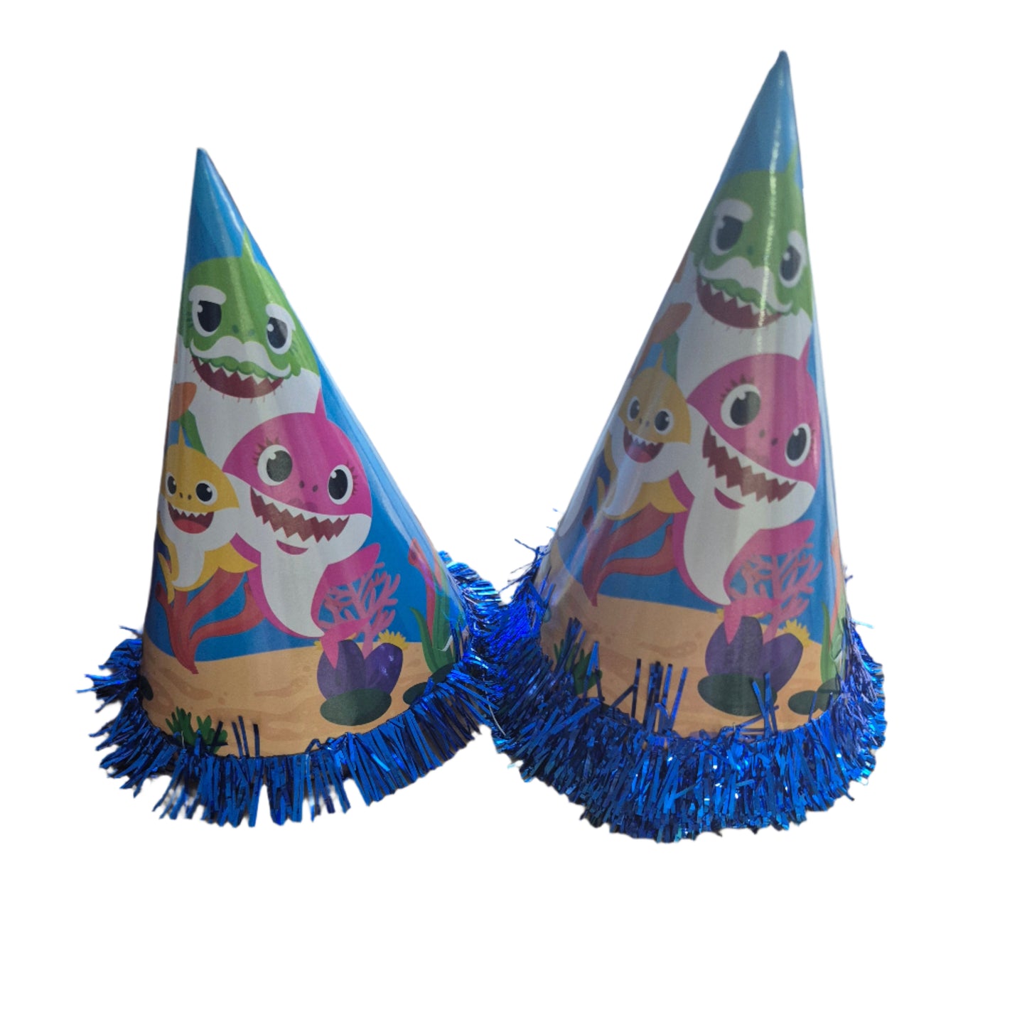 10 Piece Baby Shark Party Hats