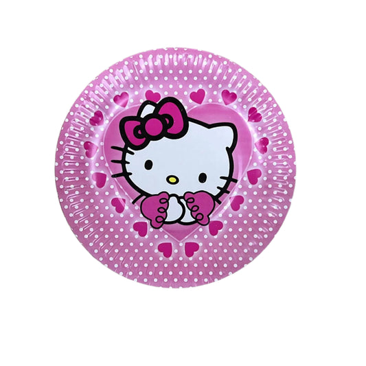 10 Piece Hello Kitty Plates