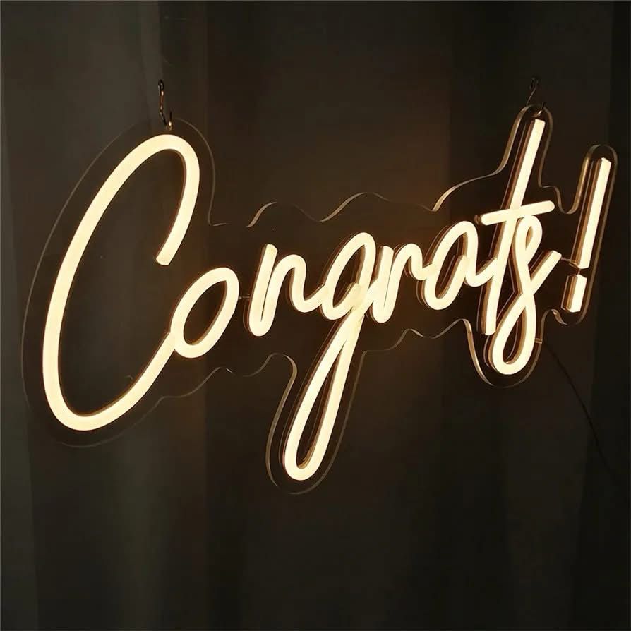 Congrats Neon Board - 50 X 30 CM