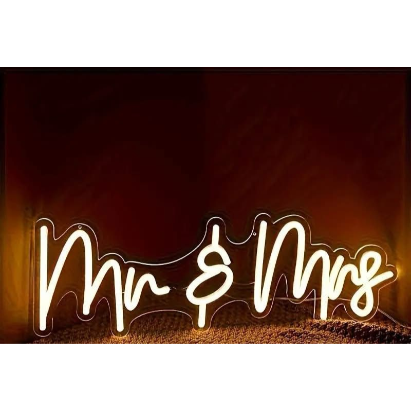 Mr & Mrs Neon Board