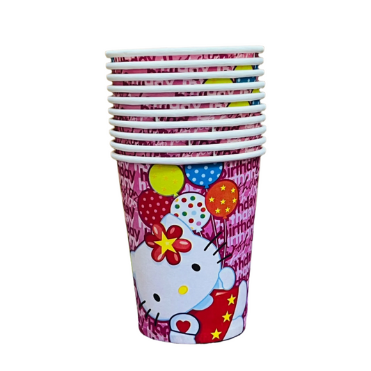 10 Piece Hello Kitty Cups