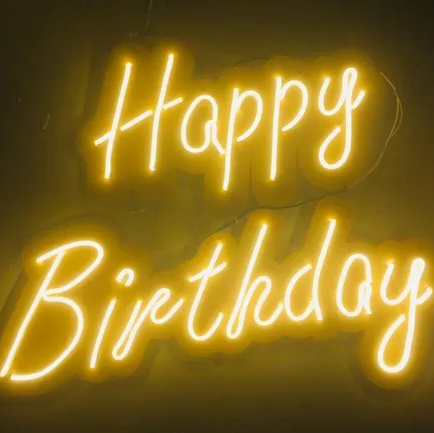 Happy Birthday Neon Board 60 X 40 CM