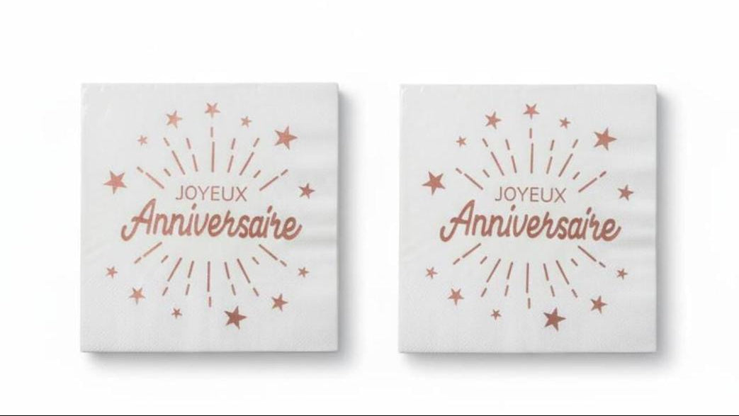Napkin Joyeux Anniversaire 20 PC