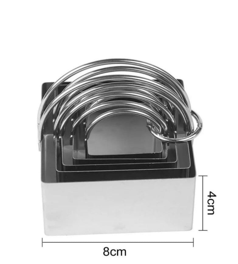 5 Piece Square Cookie Cutter