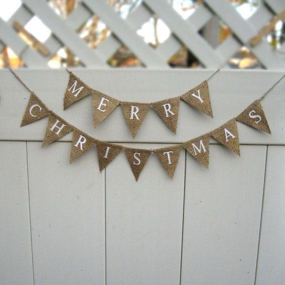 Jute Banner Merry Xmas