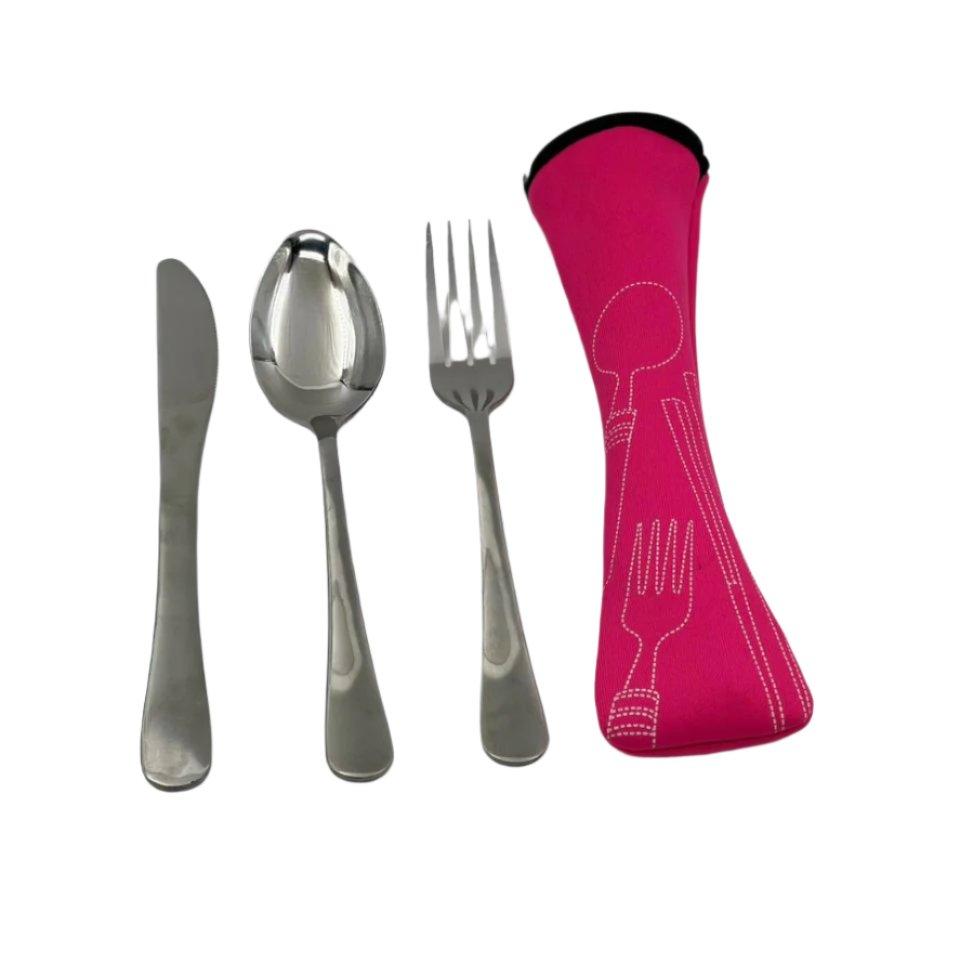 3 Piece Cutlery Set In Pouch