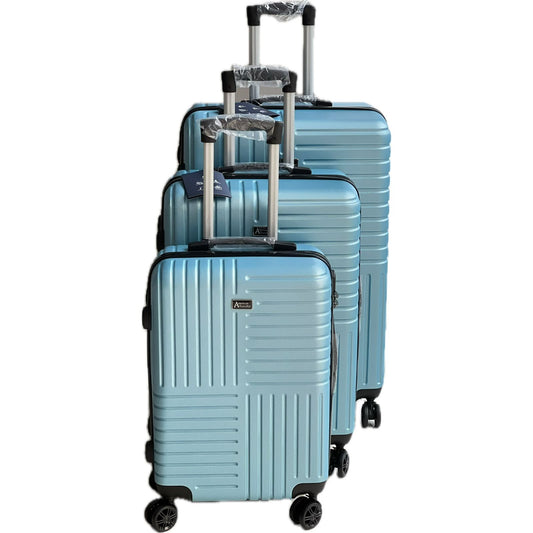 American Traveller Ice Blue Suitcase Set