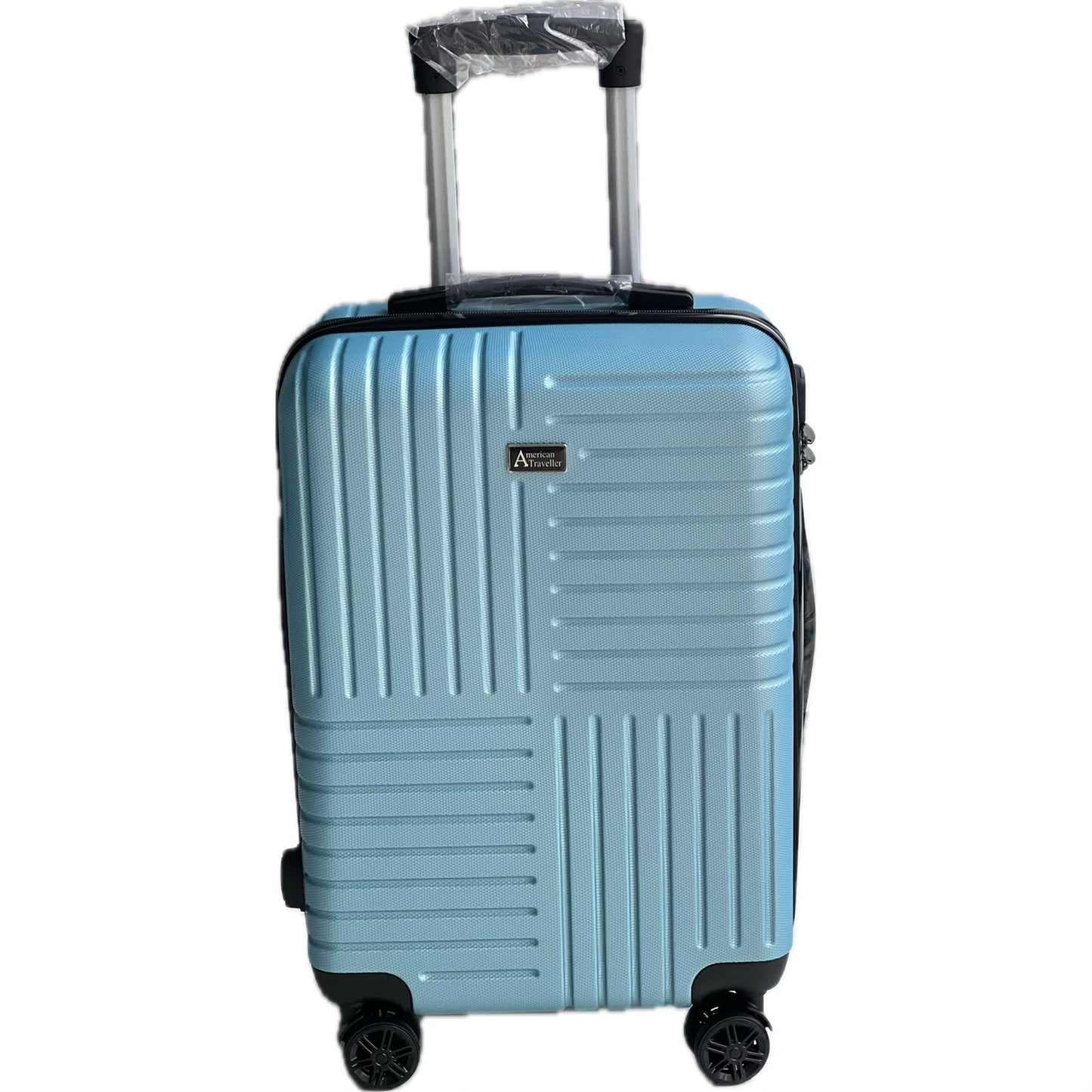 American Traveller Ice Blue Suitcase Set