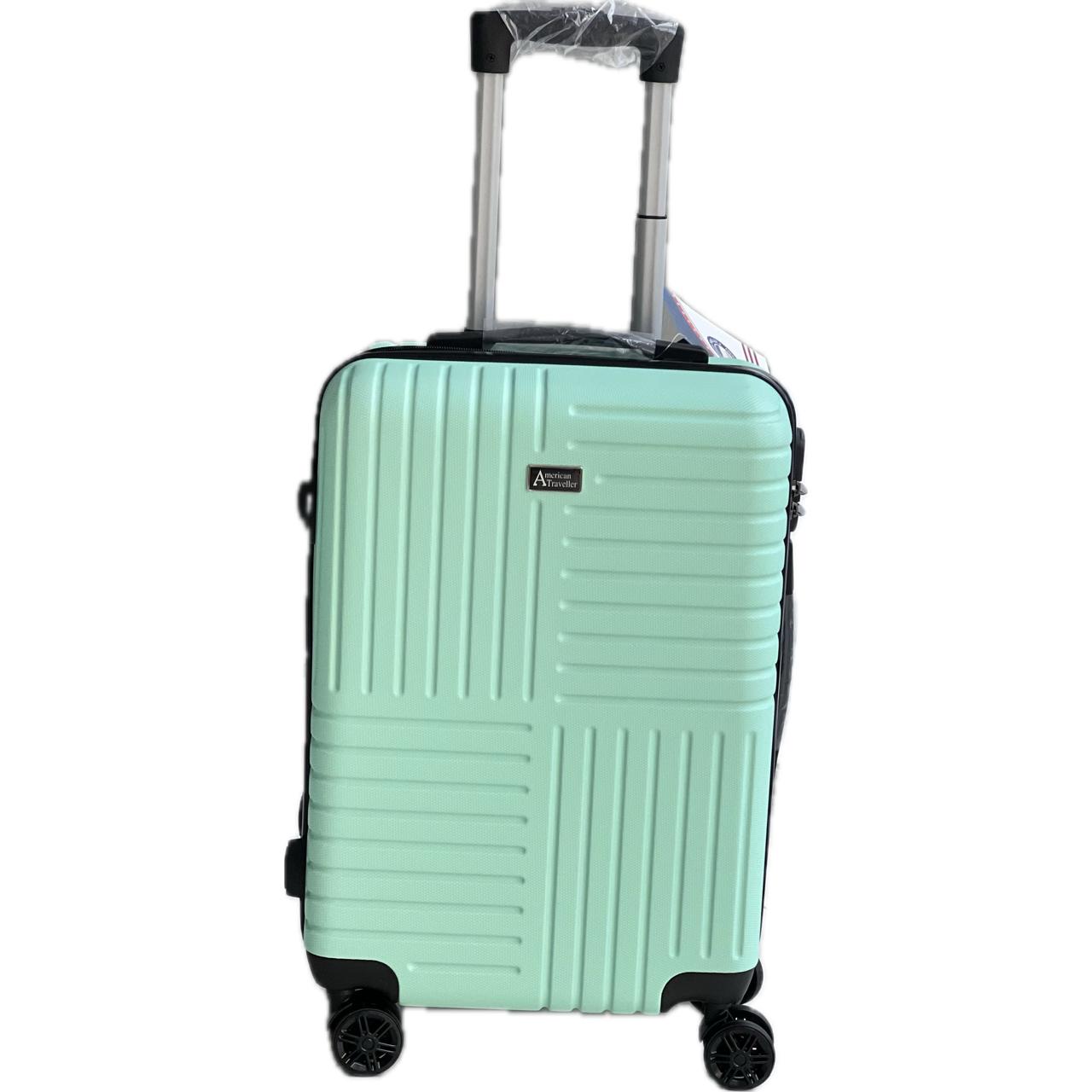 American Traveller Light Green Suitcase Set