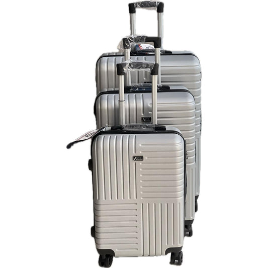 American Traveller Silver Suitcase Set