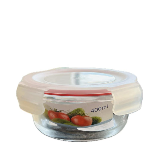 Glass Round Lunch Box - 400 ML