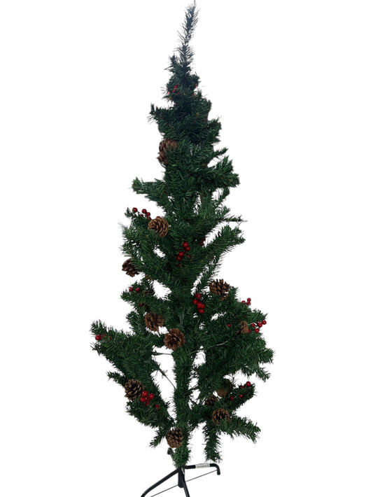 Xmas Tree With Holly and Acorn - 150CM