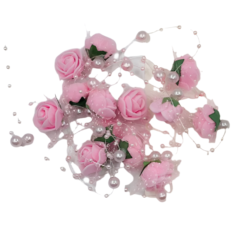 Roses & Pearls Cake Topper