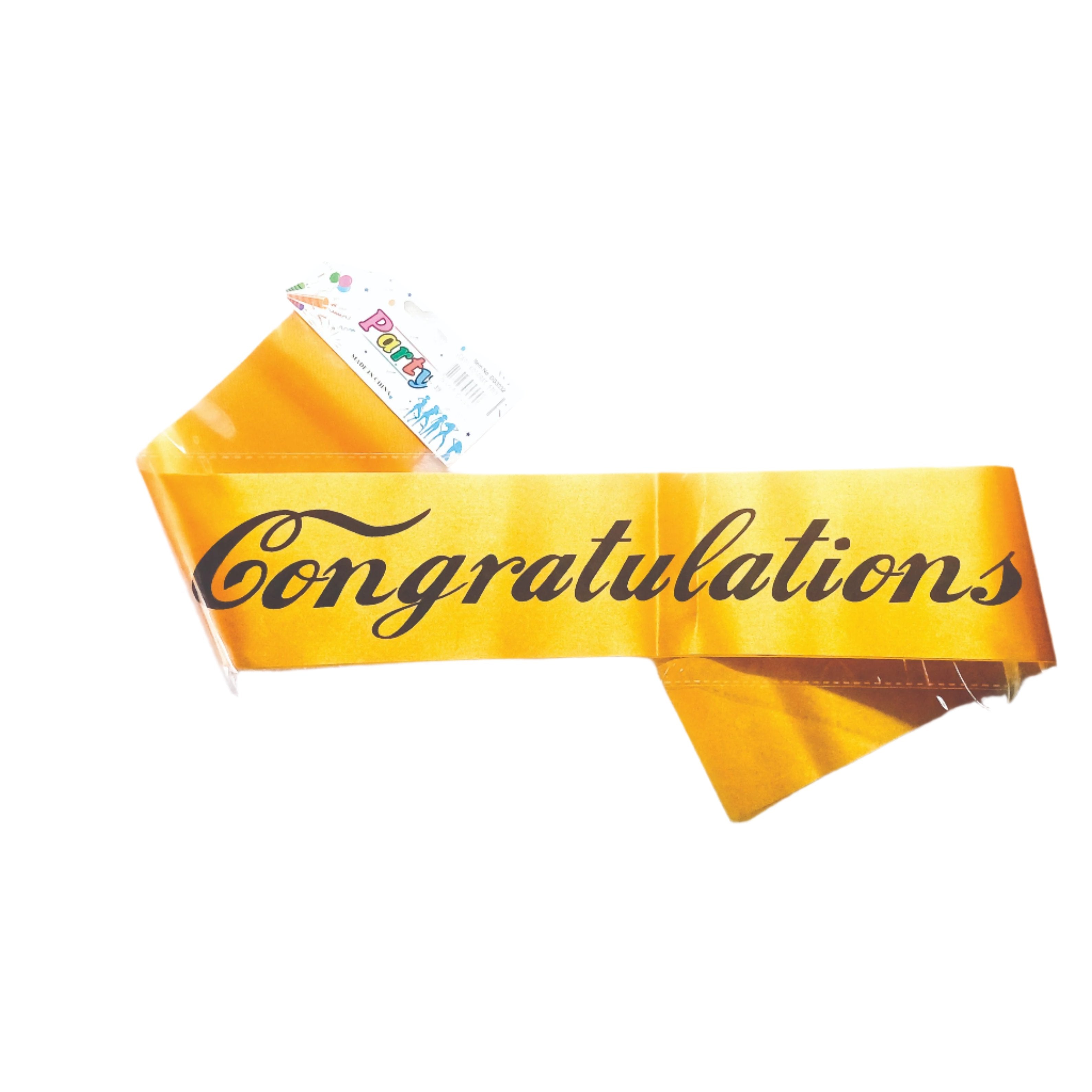 Congratulations Shoulder Ribbon – Hassamal Shopping Centre