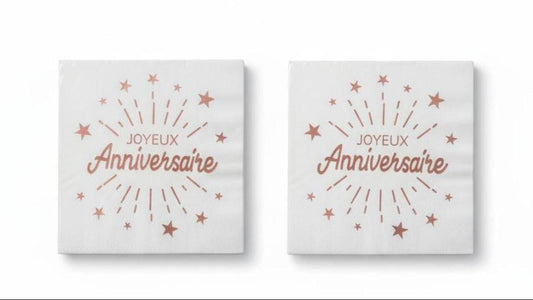 Napkin Joyeux Anniversaire 20 PC