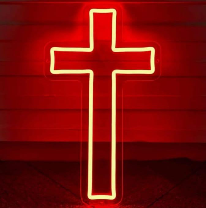 Cross Led Neon Board 40X20cm