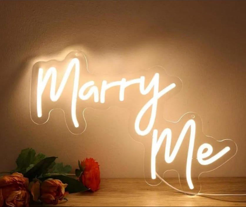 Marry me Led Neon Board 39x25cm