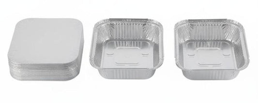 Alum Foil Mould Squarer With Lid 15x15cm