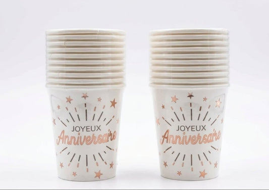 Pack of 10 Happy Birthday Cups