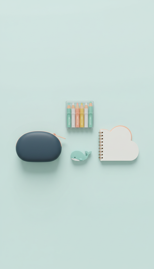 Mauritian kids’ pastel stationery set