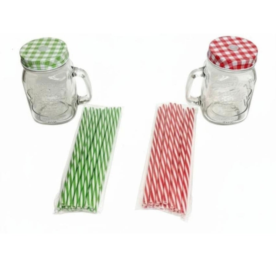 Glass Mug With Straw