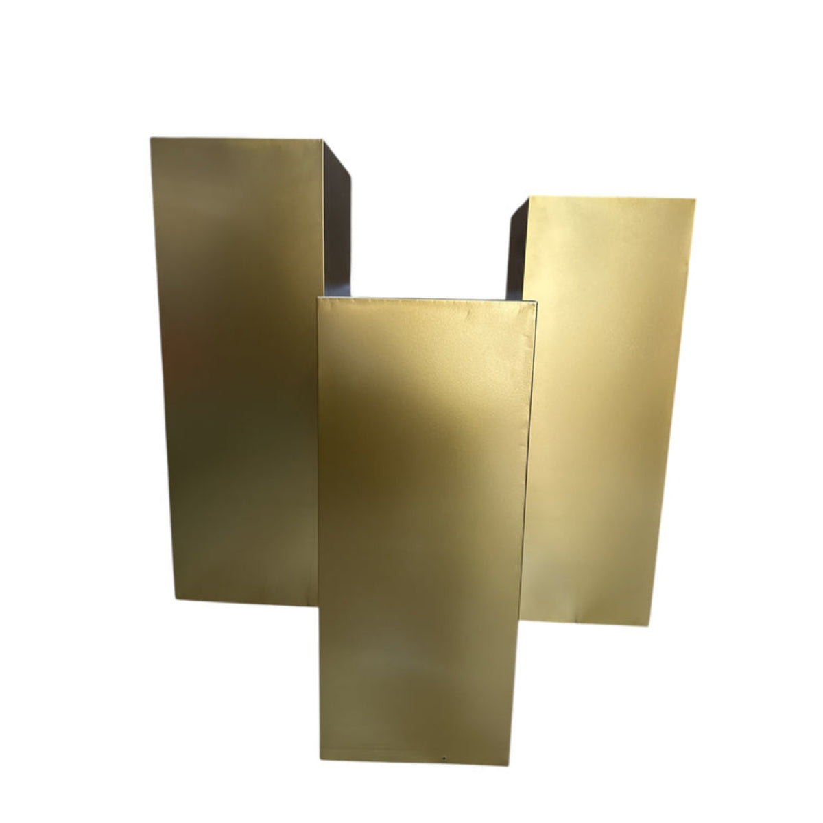 3 Piece Gold Square Stand
