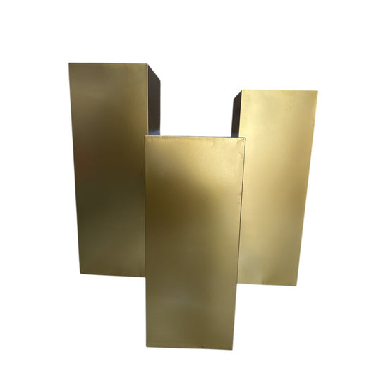 3 Piece Gold Square Stand